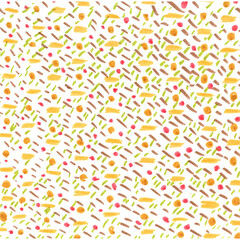 Abstract background brown green yellow strokes and dots