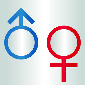 Gender symbol logo of sex and equality of males and females vector illustration Free Vector