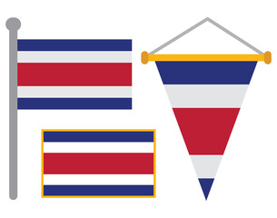 Costa Rica Flags 