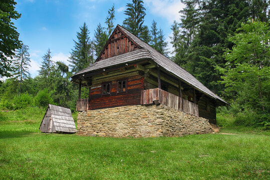 Historical wooden old house from 19th century
