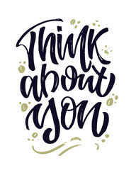 Hand drawn lettering quote in modern calligraphy style about lifestyle. Inspiration sllogan for print and poster design. Vector illustration