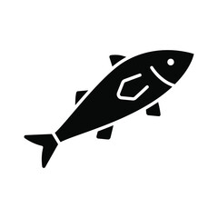 Fish vector icon. sea ​​food illustration sign. ocean or sea symbol or logo.