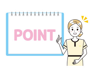 Vector illustration of a esthetician woman .