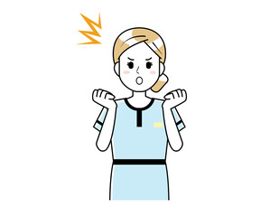 Vector illustration of a esthetician woman .