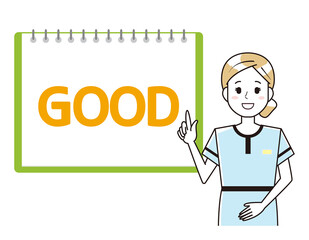 Vector illustration of a esthetician woman .