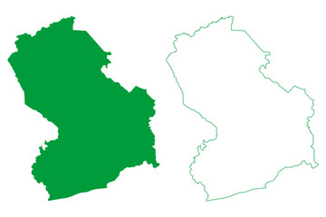 Fototapeta premium Epitaciolandia municipality (Acre state, Municipalities of Brazil, Federative Republic of Brazil) map vector illustration, scribble sketch Epitaciolandia map....