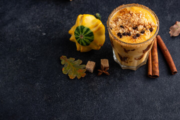 Autumn spiced pumpkin pie smoothie