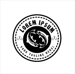 emblem of servant, sailor, fish and anchor, sea