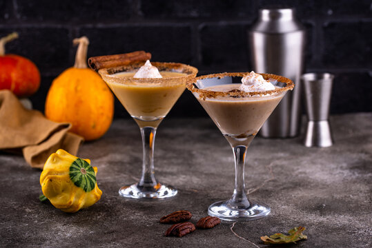 Creamy Cocktail With Pumpkin And Pecan