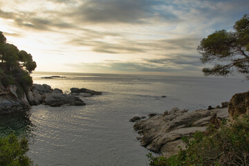 Costa brava, Platja d'Aro, Girona. Camino  por sus innumerables calas y acantilados 