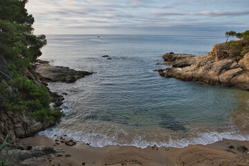 Camino de ronda, Platja d'Aro, Girona. Impresionante camino bordeando la costa con sun innumerables calas