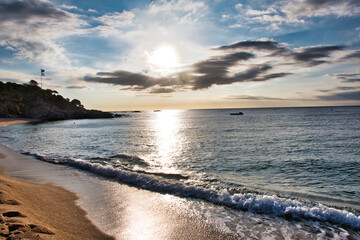 sunset on the beach