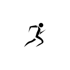 Fototapeta na wymiar Running Character abstract Logo design vector template Fitness man concept icon