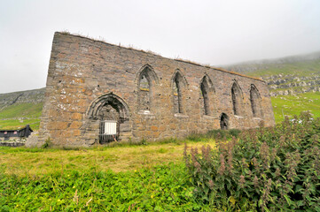 St. Magnus Cathedral -   a ruined cathedral in the village of Kirkjubøur on the island of Streymoy in the Faroe Islands