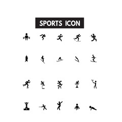 sport icon white background vector illustration collection.