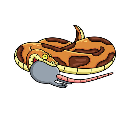 snake eat mouse cartoon