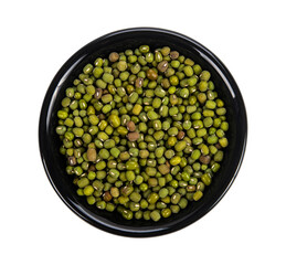 green peas isolated on white background