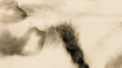 Black Old Dirty Wall. Gray Tie Dye Print. Brush