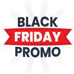 Black Friday banner design, red and Black color, Vector Illustration with transparent background.