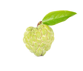 Custard apple or Sugar apple isolated on white background.