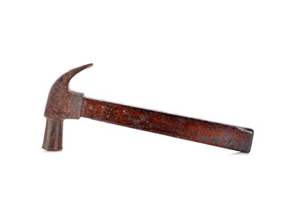 old hammer isolated on white background