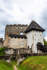 Fototapeta na wymiar Celje Old Castle in Slovenia Medieval Fortification in Julian Alps Mountains Styria Region.