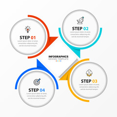 Infographic design template. Creative concept with 4 steps