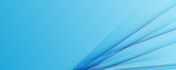 Blue banner background. Geometric blue light stripes texture background