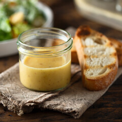 Traditional homemade Caesar salad dressing