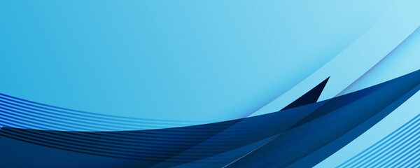 Blue banner background. Geometric blue light stripes texture background