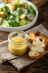Traditional homemade Caesar salad dressing