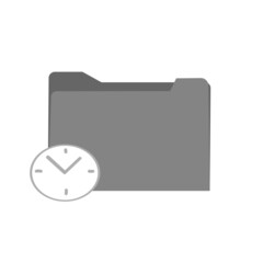 open folder icon. Folder with documents on white background, vector