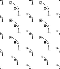 Bus Stop Icon Seamless Pattern Y_2108001
