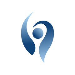 abstract people vector logo. fit for health, community, friendship, or teamwork logo