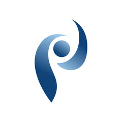 Naklejka premium abstract people vector logo. fit for health, community, friendship, or teamwork logo