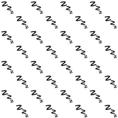 Fototapeta premium Hand Drawn ZZZ Sleeping Sign Seamless Pattern - Amazing hand drawn seamless vector pattern suitable for background, fabric pattern, design assets, wrapping paper, wallpaper and illustration in general