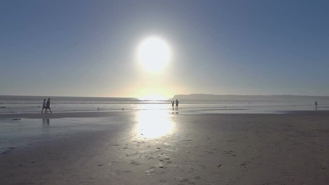 Sunset in California in dolly shot in slow motion 120fps