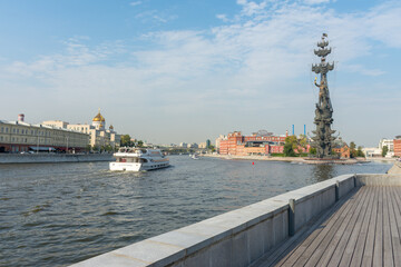 Moscow. Monument to Peter the Great on the Moscow River