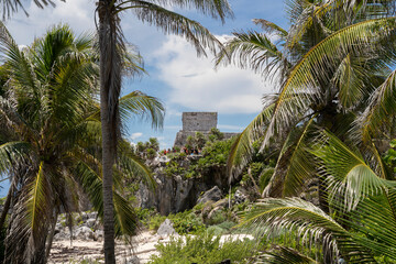 Fototapeta na wymiar caribbean coast in tulum, yucatan, mexico