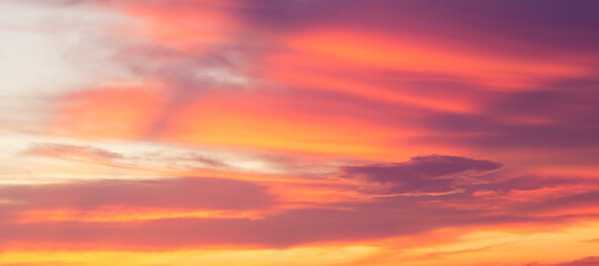 Colorful of the clouds and the sky at sunset. Texture in twilight