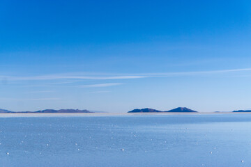 Salar de Uyuni is called 'the biggest mirror in the world', and the image of the sky is projected...