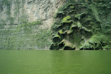 waterfall in cañon del sumidero national park, mexico