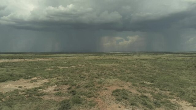 Rain Shower On West Texas Rangeland