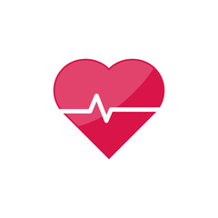 heartbeat icon, cardiology logo template vector