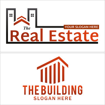 Real estate home building logo design