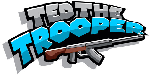Ted The Trooper logo text design