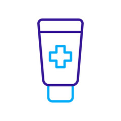 Fototapeta premium Ointment cream tube medicine vector icon