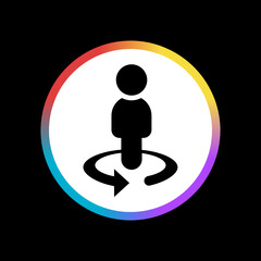 Businessman Circle - Sticker