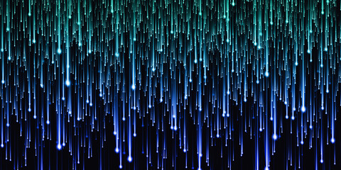 glowing meteor abstract light lines technology background 3D illustration
