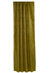 A beautiful curtain with a catch. Isolated white background.